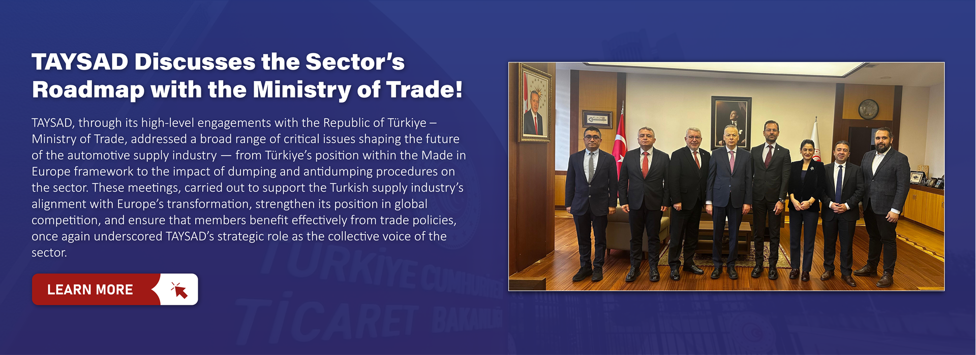 TAYSAD Holds Important Meetings with the Republic of Türkiye – Ministry of Trade on the Future of the Sector!