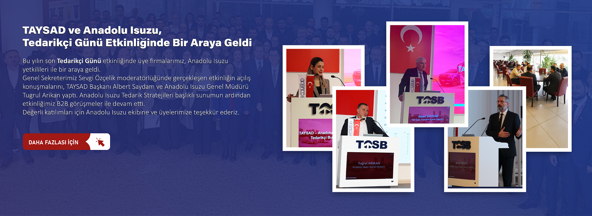 TAYSAD ve Anadolu Isuzu Tedarikçi Günü’nde Bir Araya Geldi