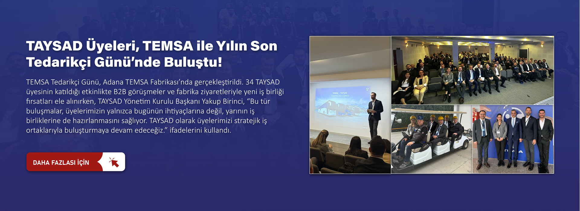 TAYSAD Üyeleri, TEMSA ile Yılın Son Tedarikçi Günü’nde Buluştu